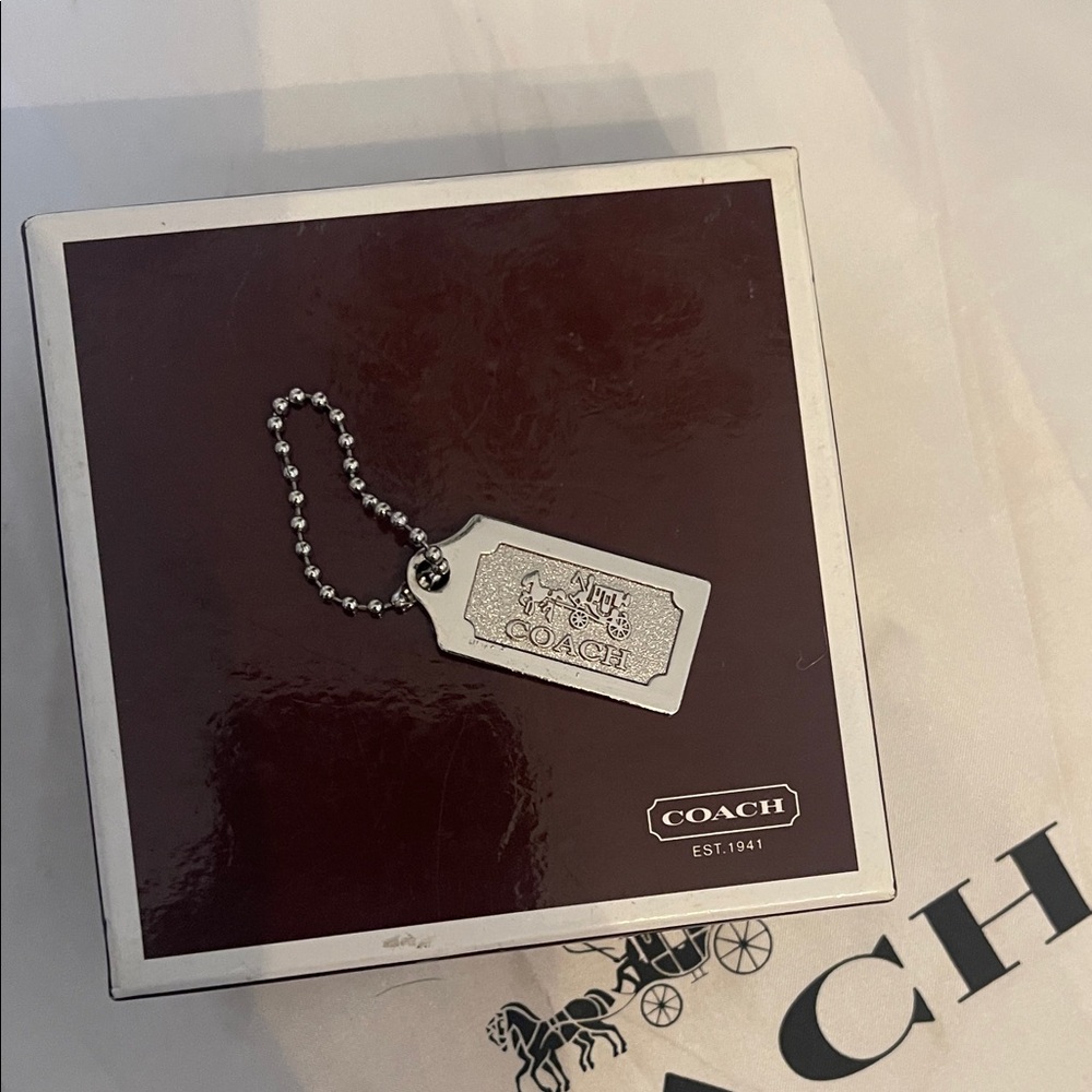 Coach Metallic Tag Keychain